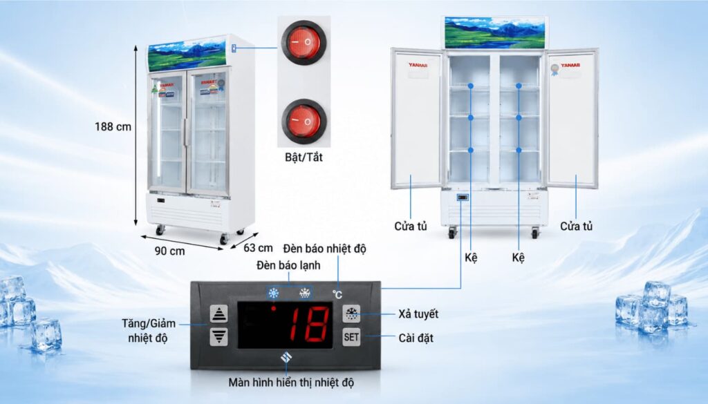 Thông tin cơ bản tủ mát Sanaky 500 lít VH-6009HP