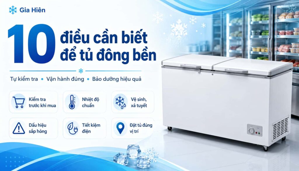 10 điều cần biết để tủ đông bền, tiết kiệm điện