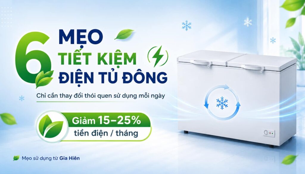 Cách tiết kiệm điện tủ đông cho hộ kinh doanh: 6 mẹo thực tế