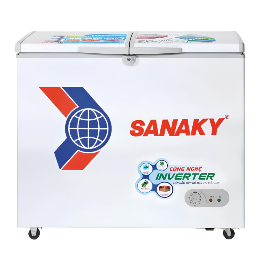 Tủ đông Sanaky 205 lít inverter VH-2599A3 mặt trước