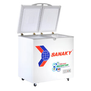 Tủ đông Sanaky 205 lít inverter VH-2599A3 mặt bên mở nắp