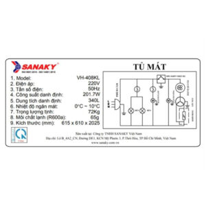 Tủ mát Sanaky 340 lít VH-408KL